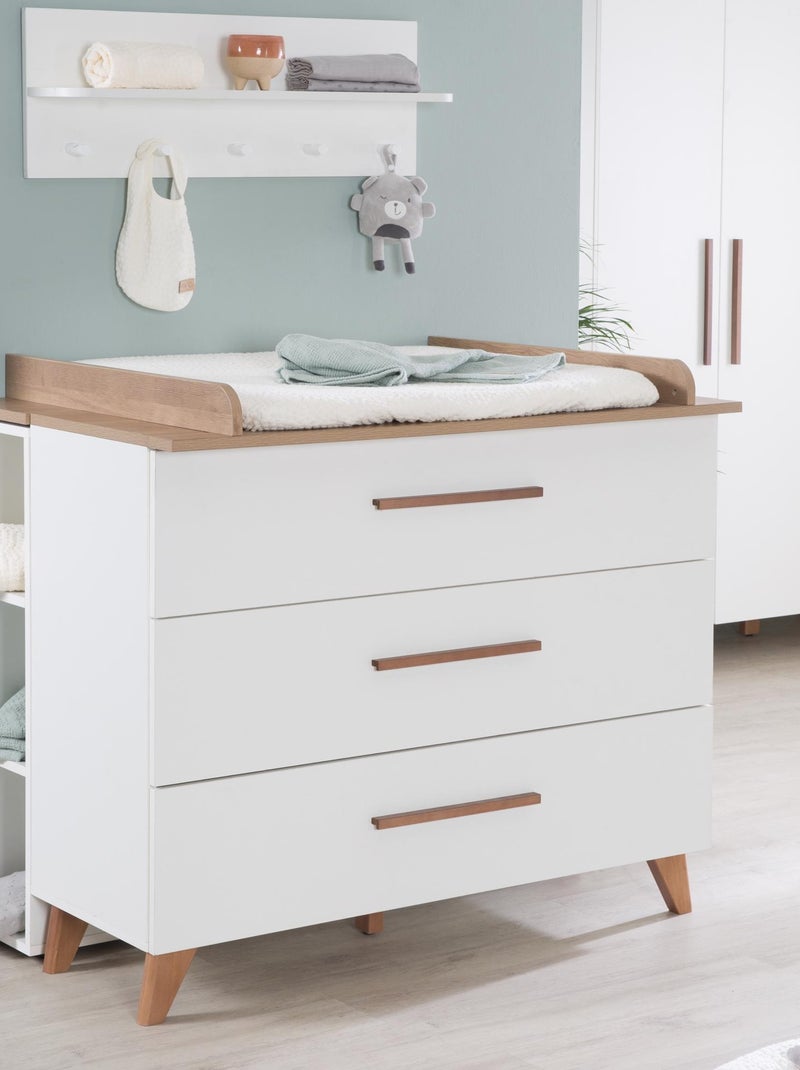 Cómoda cambiador evolutiva 3 cajones en madera - ROBA 'Ole' Blanco - Kiabi
