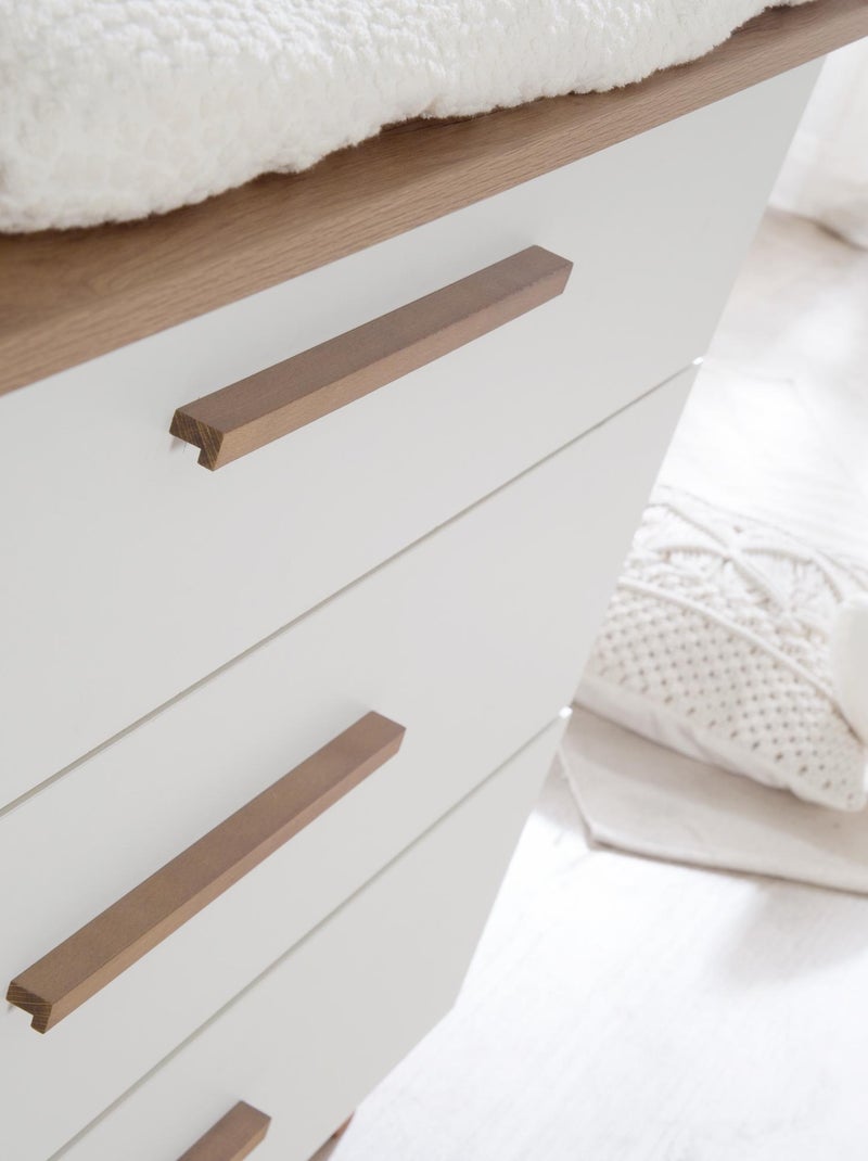 Cómoda cambiador evolutiva 3 cajones en madera - ROBA 'Ole' Blanco - Kiabi