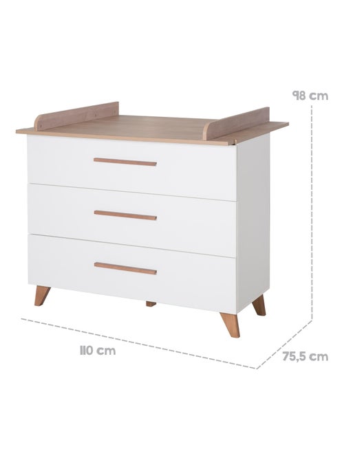 Cómoda cambiador evolutiva 3 cajones en madera - ROBA 'Ole' - Kiabi