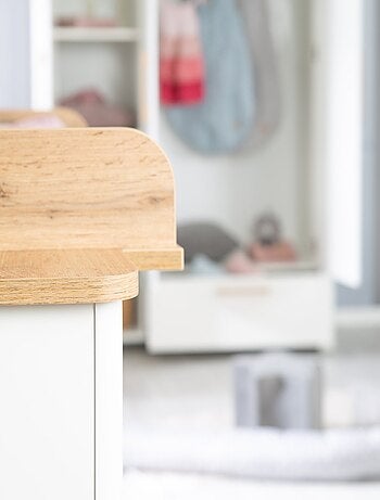 Cómoda cambiador evolutiva 3 cajones en madera efecto roble - ROBA 'Ava'