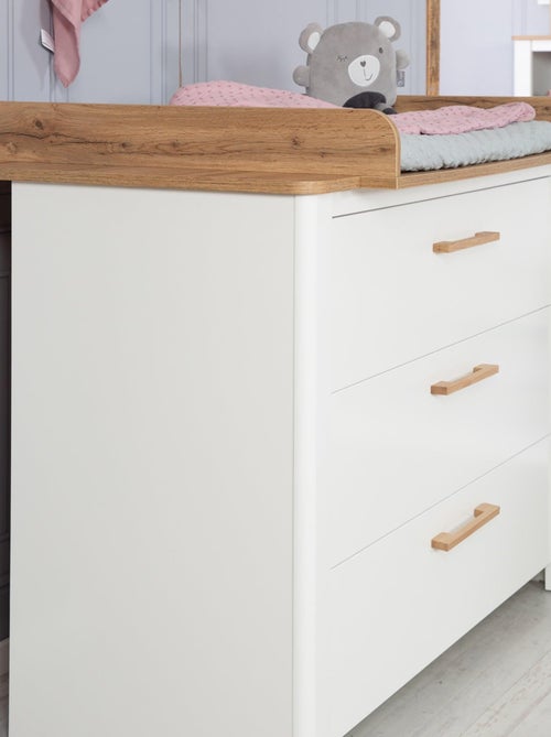 Cómoda cambiador evolutiva 3 cajones en madera efecto roble - ROBA 'Ava' - Kiabi