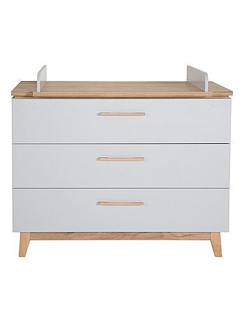 Cómoda cambiador evolutiva 3 cajones en madera efecto roble - ROBA 'Caro'