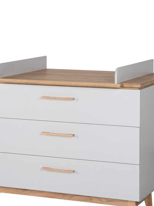 Cómoda cambiador evolutiva 3 cajones en madera efecto roble - ROBA 'Caro' - Kiabi