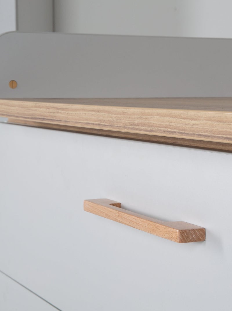 Cómoda cambiador evolutiva 3 cajones en madera efecto roble - ROBA 'Caro' Gris marrón - Kiabi