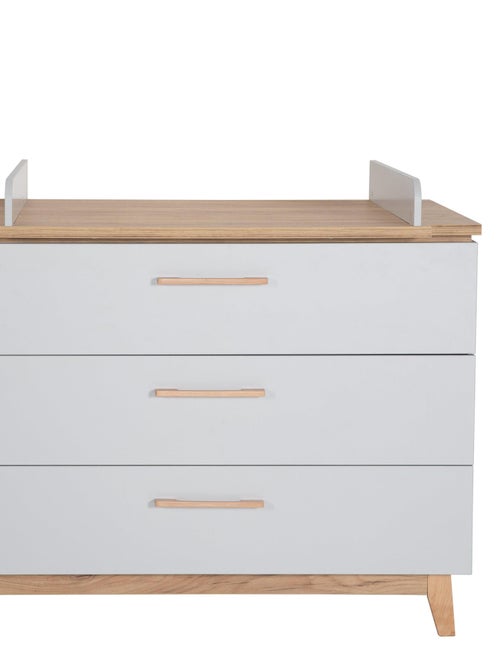 Cómoda cambiador evolutiva 3 cajones en madera efecto roble - ROBA 'Caro' - Kiabi