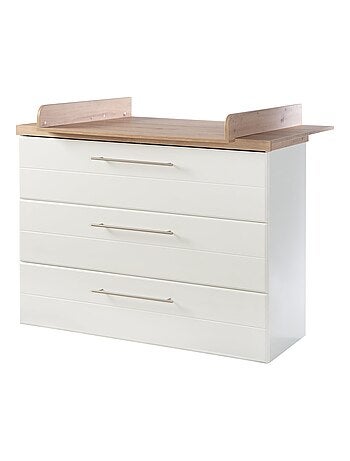 Cómoda cambiador evolutiva 3 cajones en madera efecto roble - ROBA 'Nele'