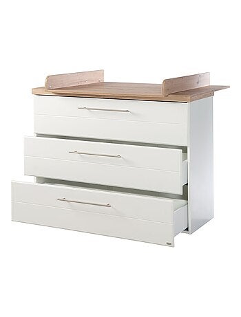 Cómoda cambiador evolutiva 3 cajones en madera efecto roble - ROBA 'Nele'