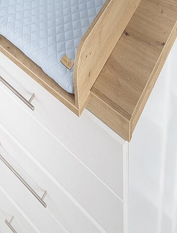 Cómoda cambiador evolutiva 3 cajones en madera efecto roble - ROBA 'Nele'