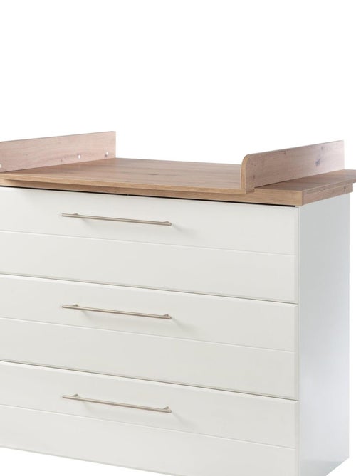 Cómoda cambiador evolutiva 3 cajones en madera efecto roble - ROBA 'Nele' - Kiabi