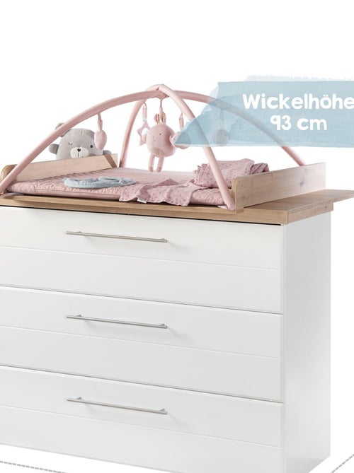 Cómoda cambiador evolutiva 3 cajones en madera efecto roble - ROBA 'Nele' - Kiabi