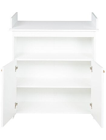 Cómoda cambiador minimalista 2 puertas con tiradores en madera maciza 'Roba anton'