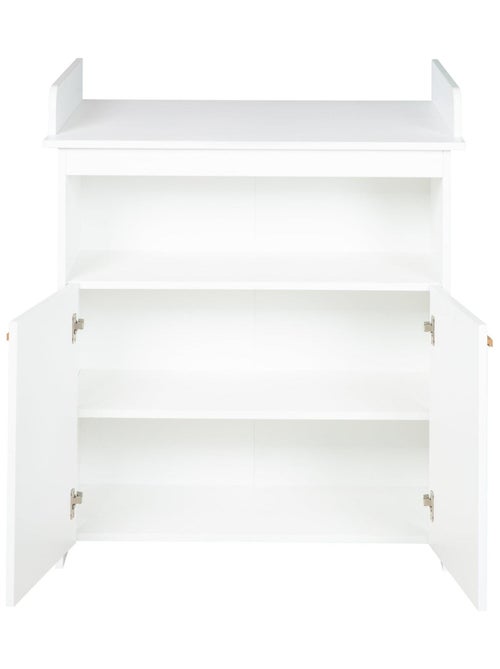 Cómoda cambiador minimalista 2 puertas con tiradores en madera maciza 'Roba anton' - Kiabi