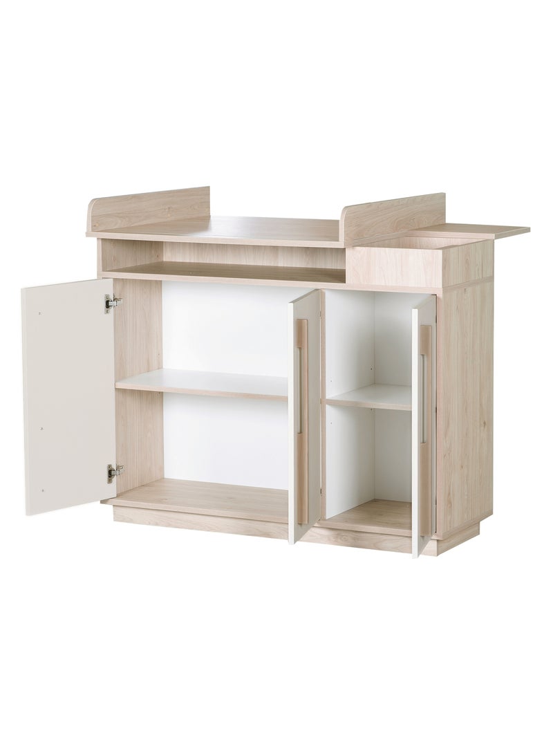 Cómoda cambiador minimalista con almacenamiento Elva Roba Beige - Kiabi