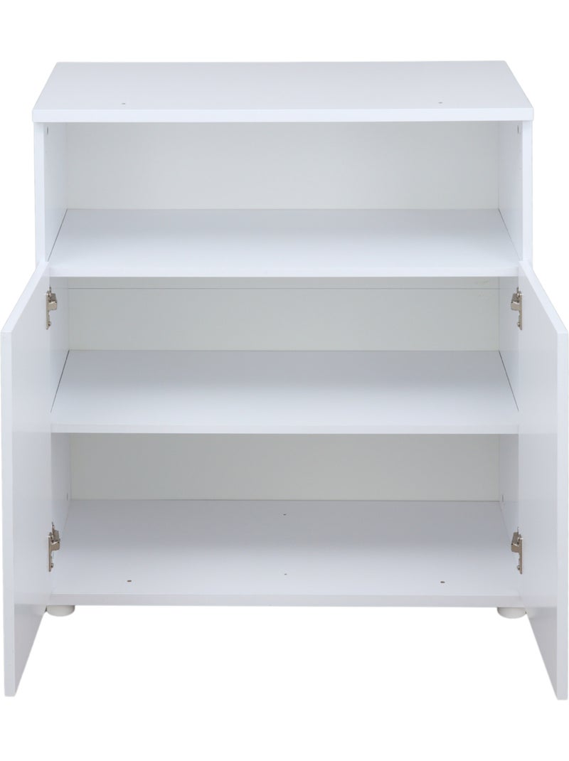 Cómoda cambiador para bebé con 2 puertas, color blanco - BABYPRICE Blanco - Kiabi
