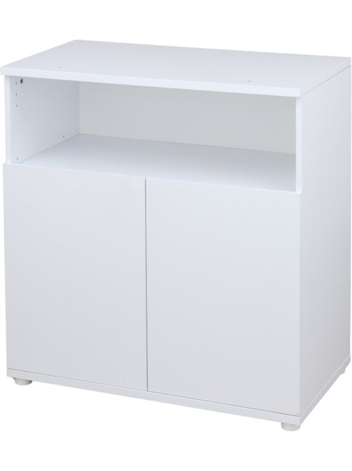 Cómoda cambiador para bebé con 2 puertas, color blanco - BABYPRICE - Kiabi