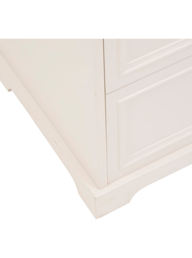Cómoda de madera con 5 cajones y encimera de fresno Marfil - Kiabi