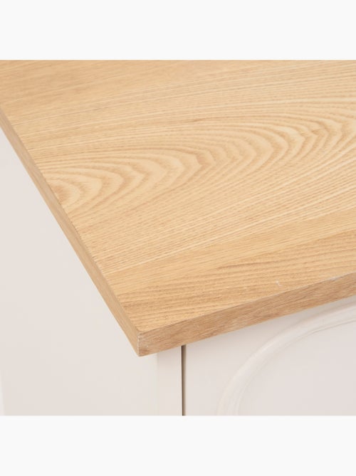 Cómoda de madera con tres cajones y encimera de fresno - Kiabi Cómoda de madera con tres cajones y encimera de fresno - Kiabi