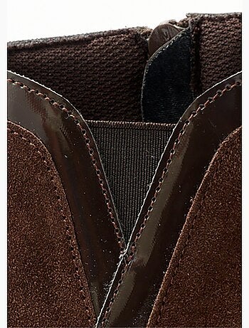 Cómodas botas bajas de piel con cremallera ancha - Afibel