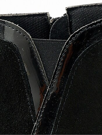 Cómodas botas bajas de piel con cremallera ancha - Afibel