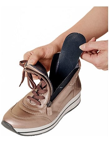 Cómodas zapatillas altas de piel - Afibel