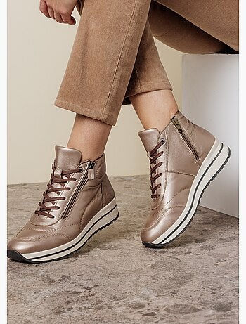 Cómodas zapatillas altas de piel - Afibel