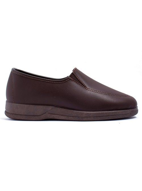Cómodos mocasines de piel con elástico - Afibel - Kiabi