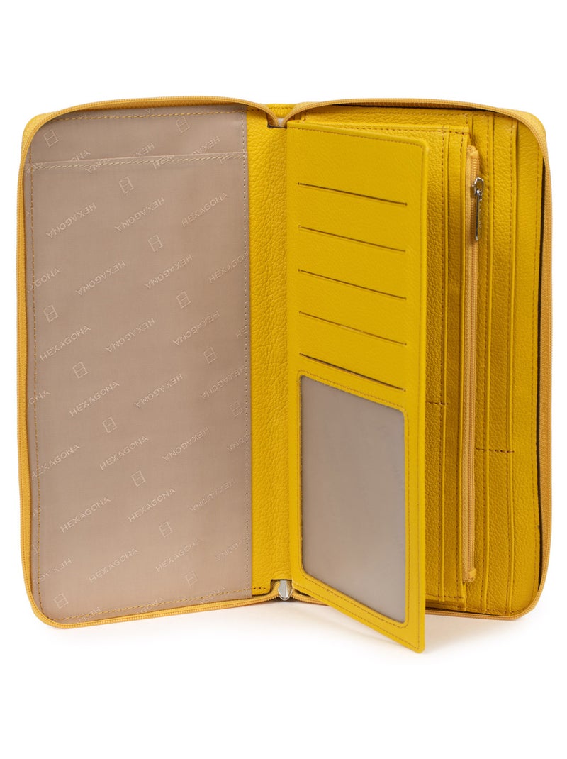 Compañero de viaje - 1 volet - cuero confort hexagona Amarillo - Kiabi