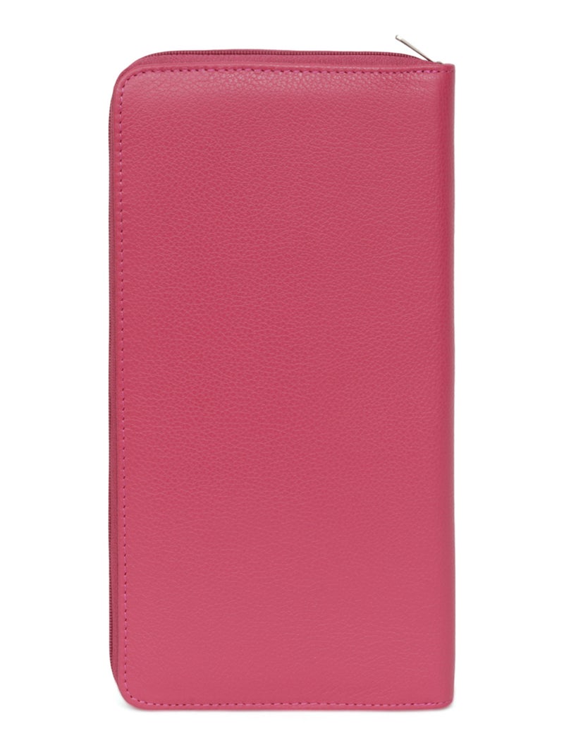 Compañero de viaje - 1 volet - cuero confort hexagona Rosa fucsia - Kiabi