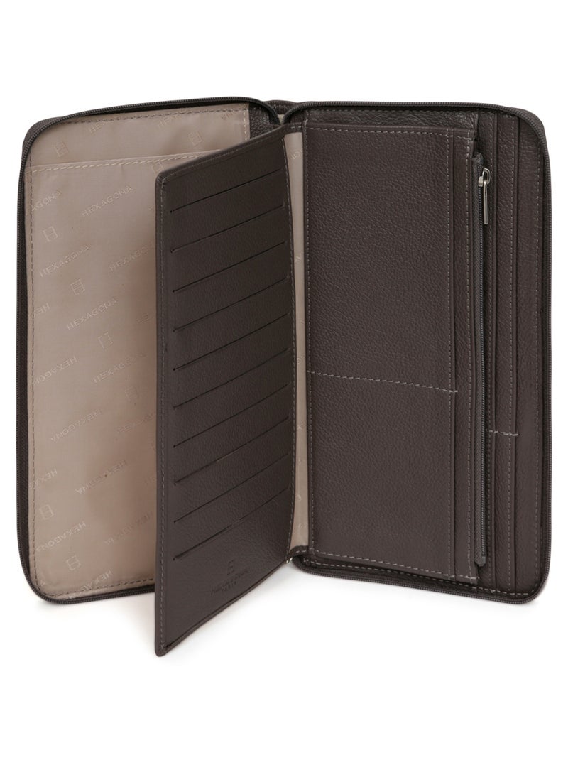 Compañero de viaje - 1 volet - cuero confort hexagona Taupe - Kiabi