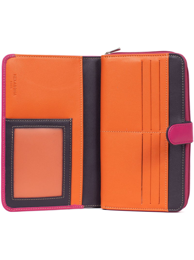 Compañero de viaje - 1 volet - cuero multico hexagona Rosa fucsia - Kiabi