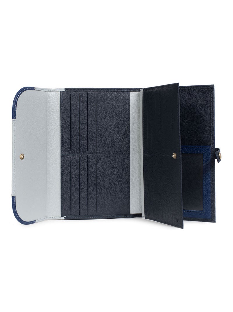 Compañero de viaje - 2 paneles - Detener RFID - Cuero BAHIA Azul Multicolor - Kiabi