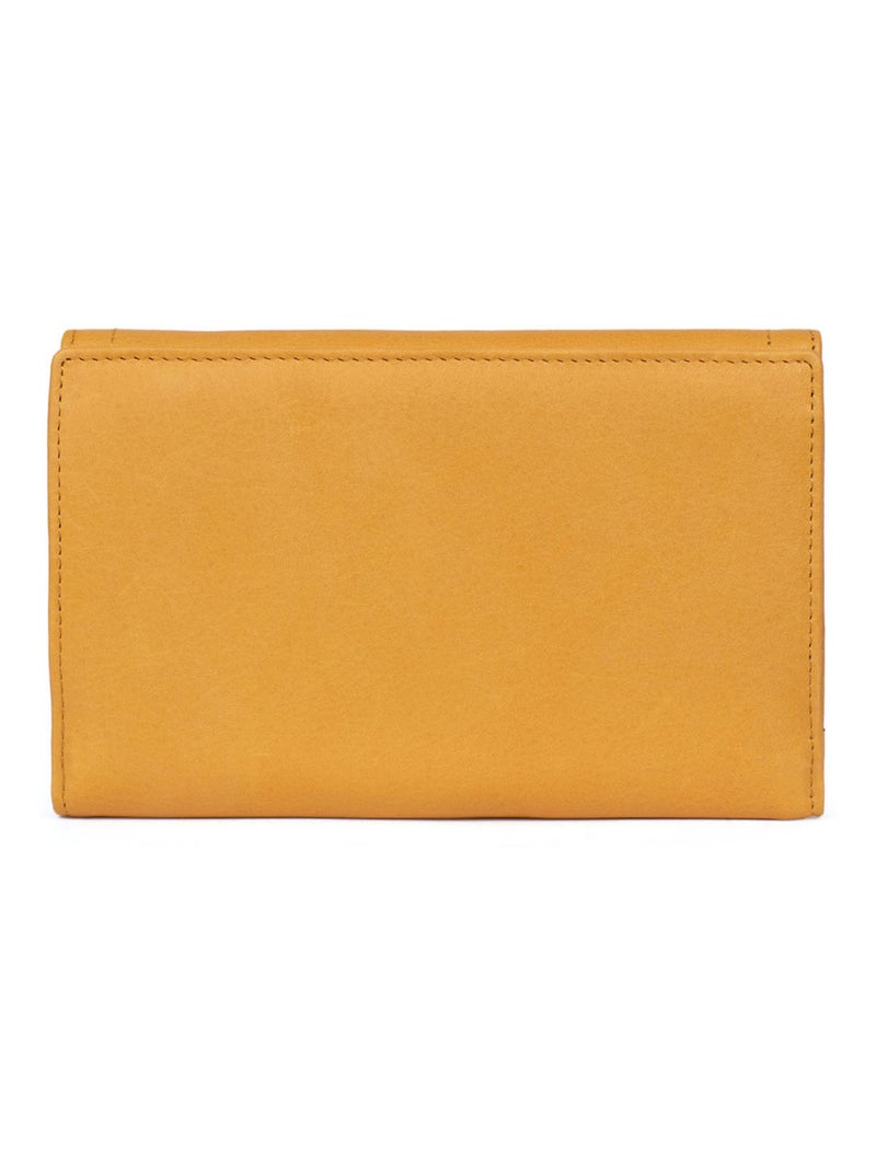 Compañero de viaje - 2 paneles - detener rfid - cuero sauvage hexagona Amarillo mostaza - Kiabi