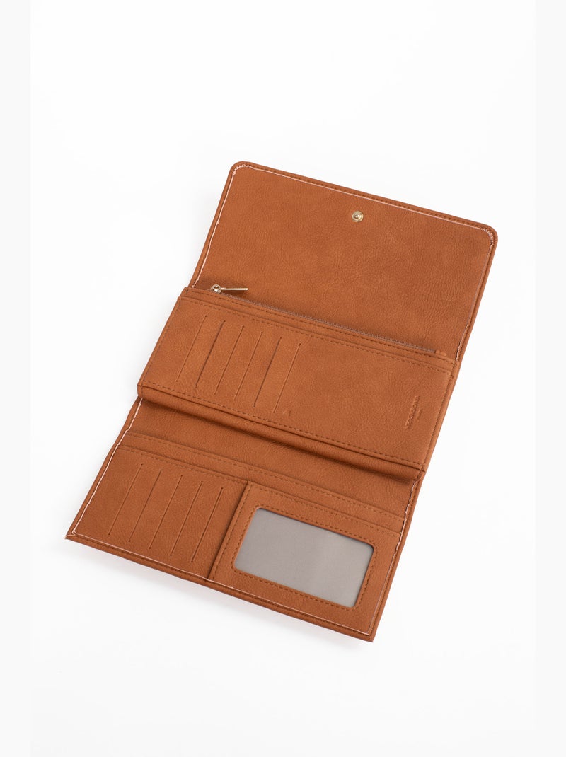 Compañero de viaje - 2 paneles - detener rfid moly hexagona Marrón caramelo - Kiabi
