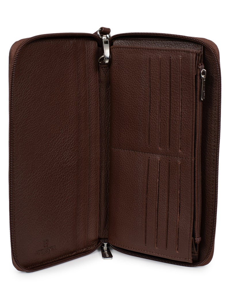 Compañero de viaje - cuero confort hexagona Marrón chocolate - Kiabi