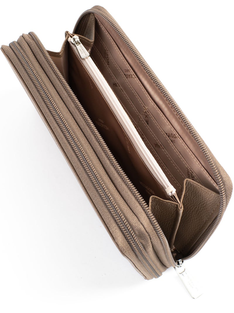 Compañero de viaje - cuero confort hexagona Marrón glaseado - Kiabi
