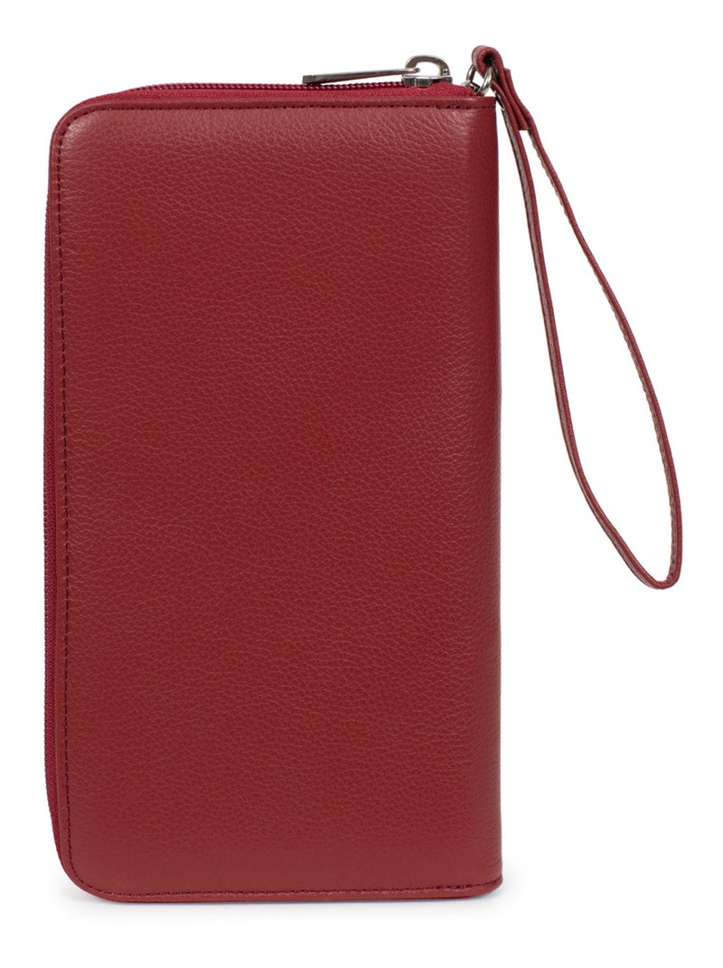 Compañero de viaje - cuero confort hexagona Rojo oscuro - Kiabi