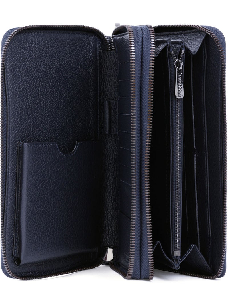 Compañero de viaje - stop rfid - cuero encore hexagona Azul marino - Kiabi