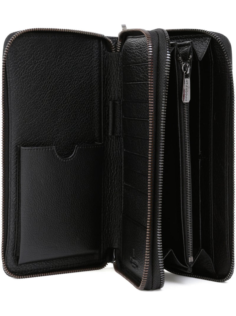 Compañero de viaje - stop rfid - cuero encore hexagona Negro - Kiabi