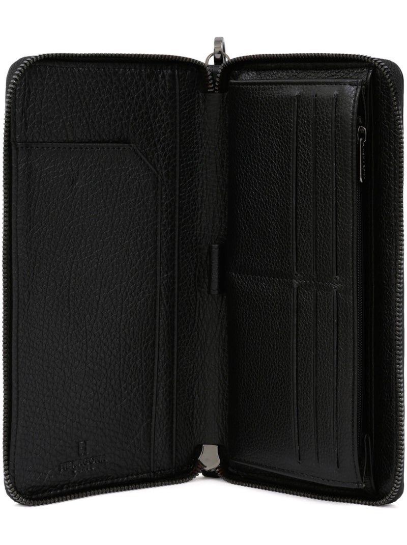 Compañero de viaje - stop rfid - cuero encore hexagona Negro - Kiabi