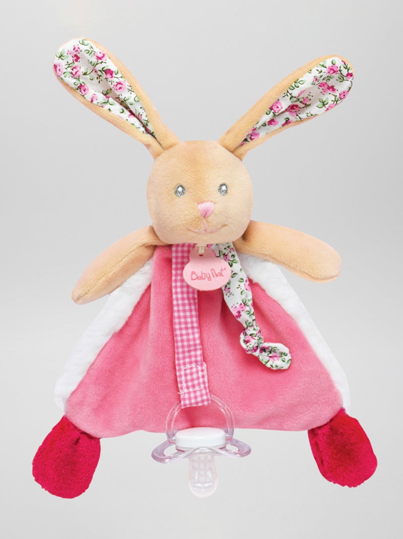 'Conejo' de peluche para chupete rosa - Kiabi