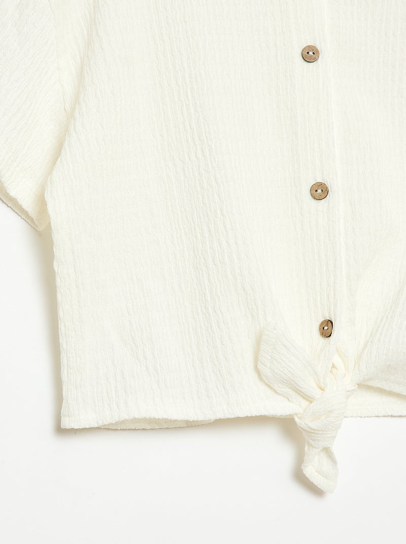 Conjunto 2 piezas camisa + pantalón Blanco - Kiabi