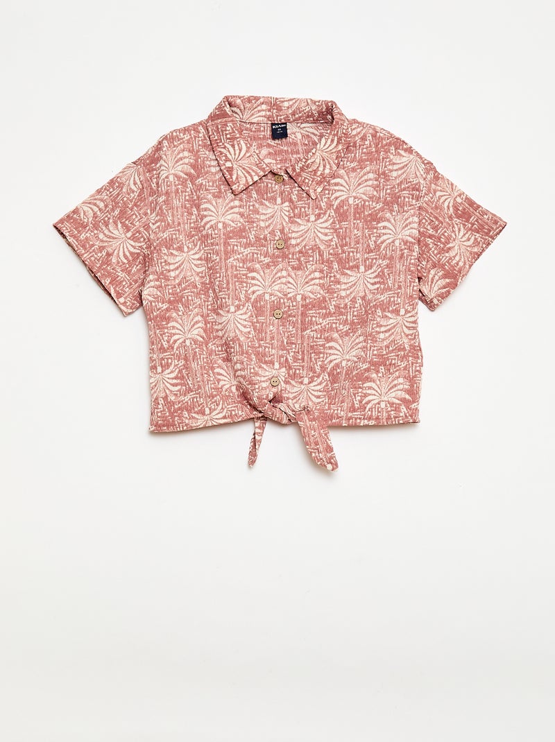 Conjunto 2 piezas camisa + pantalón Rosa - Kiabi