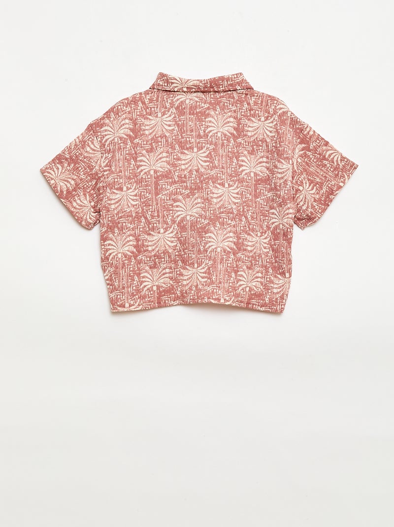 Conjunto 2 piezas camisa + pantalón Rosa - Kiabi