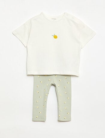 Conjunto de 2 piezas: camiseta + leggings