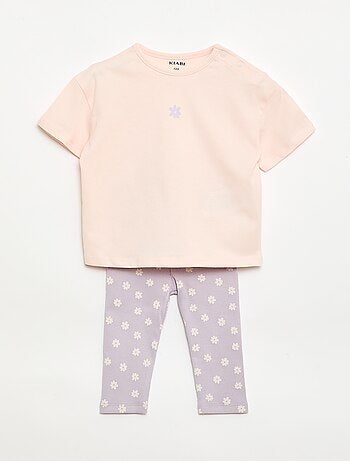 Conjunto de 2 piezas: camiseta + leggings