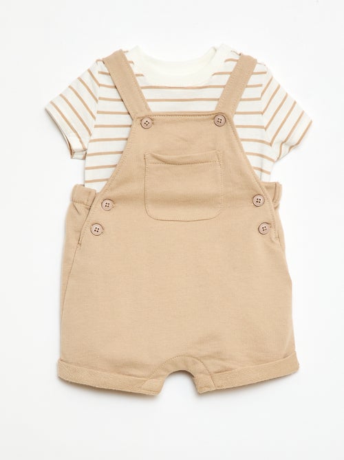 Conjunto 2 piezas Camiseta + Peto corto - Kiabi