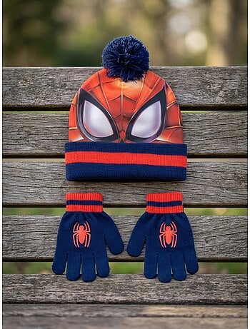 Conjunto 2 piezas gorro spiderman marvel