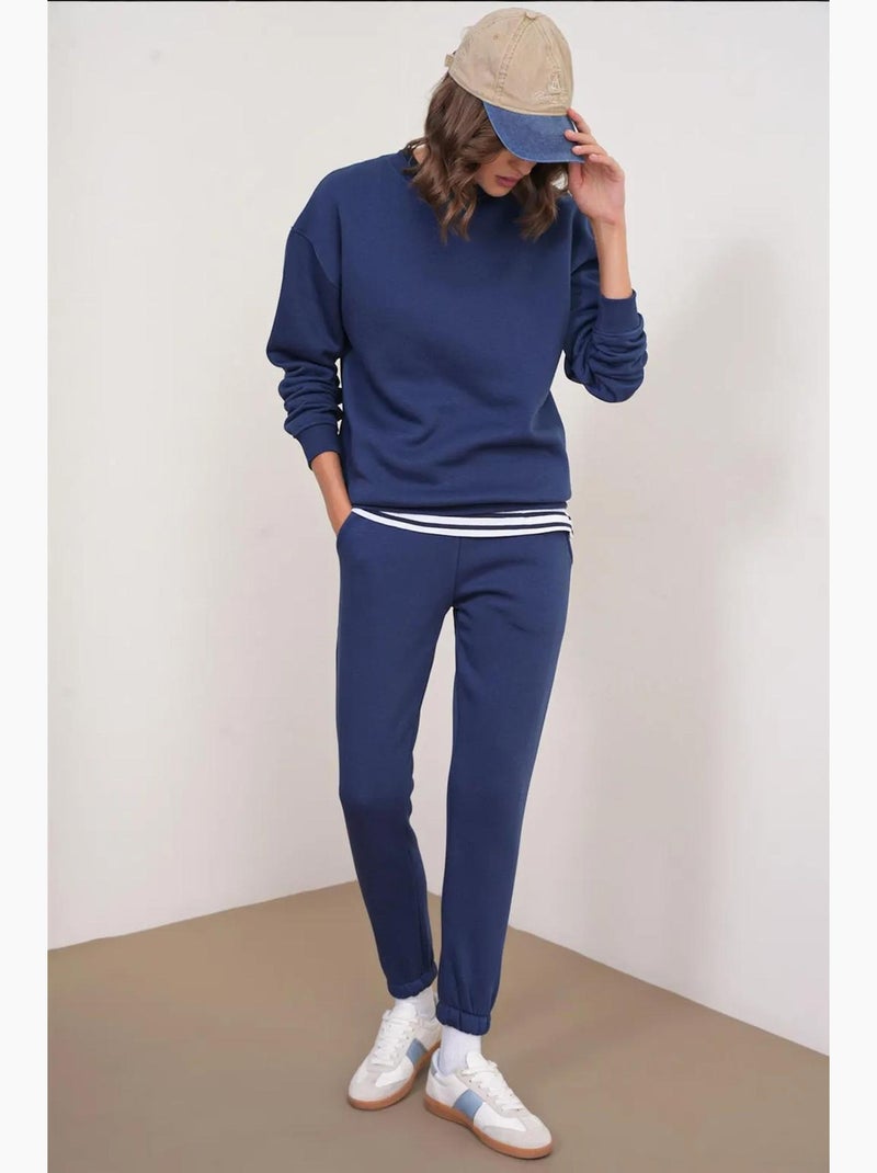 Conjunto acogedor de dos piezas de punto acanalado mixray Azul marino - Kiabi