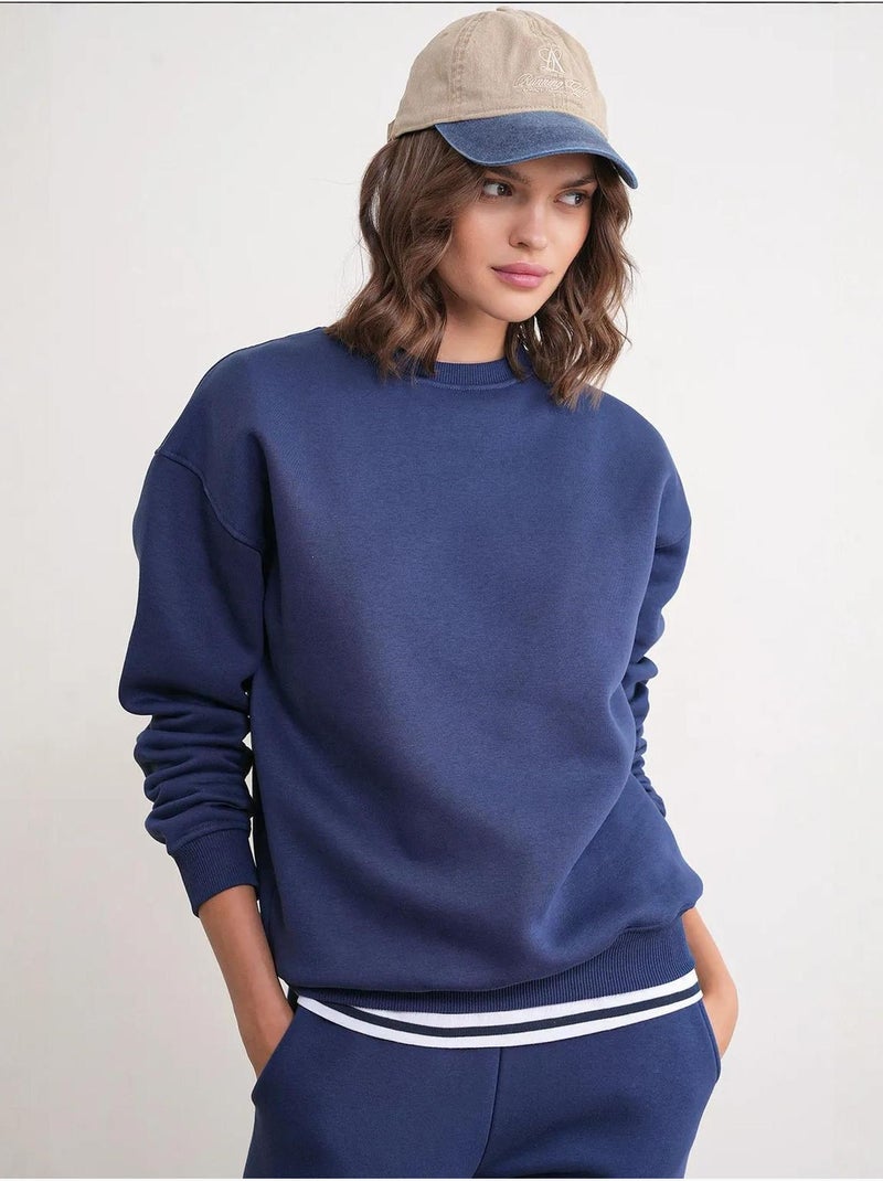 Conjunto acogedor de dos piezas de punto acanalado mixray Azul marino - Kiabi