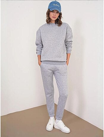 Conjunto acogedor de dos piezas de punto acanalado mixray